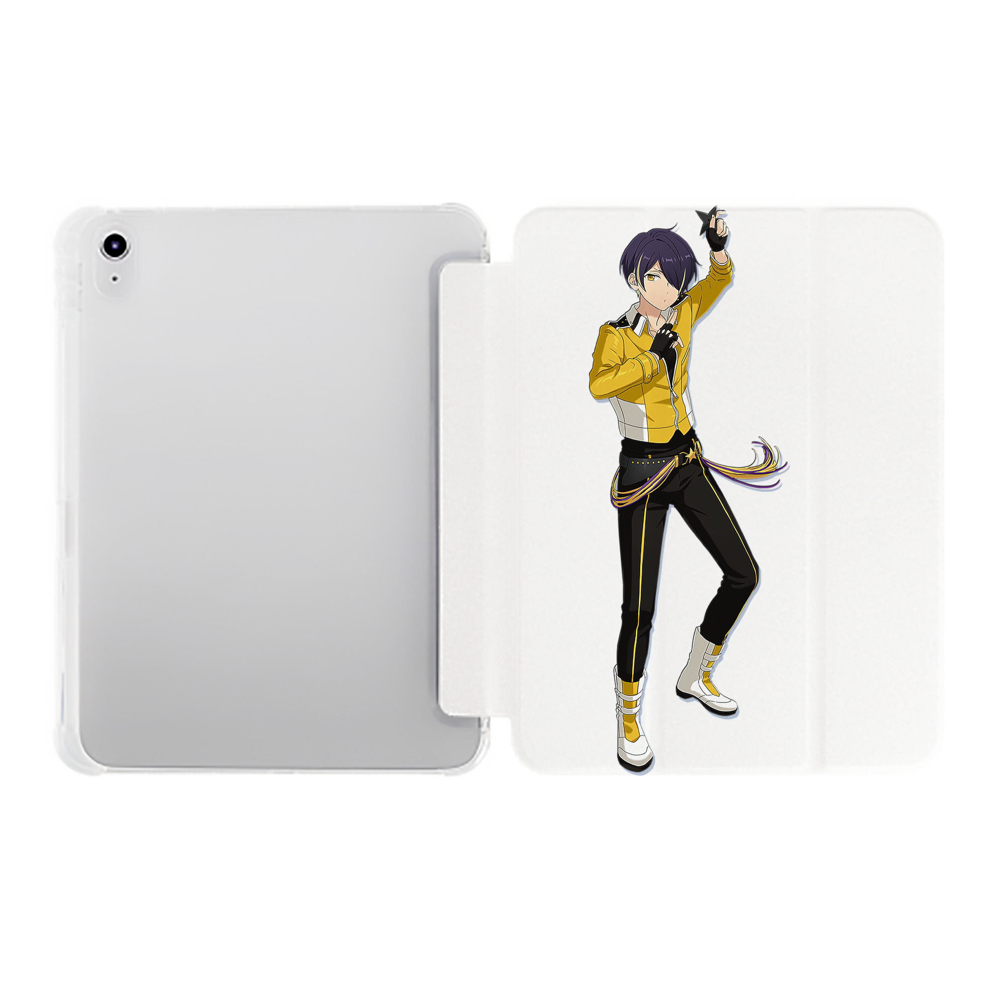 （画像用） あんさんぶるスターズ! Ensemble Stars IPad ケース ペン収納付き 三つ折りスタンド PUレザー×シリコン 対応機種9.5/10.5/10.9インチ